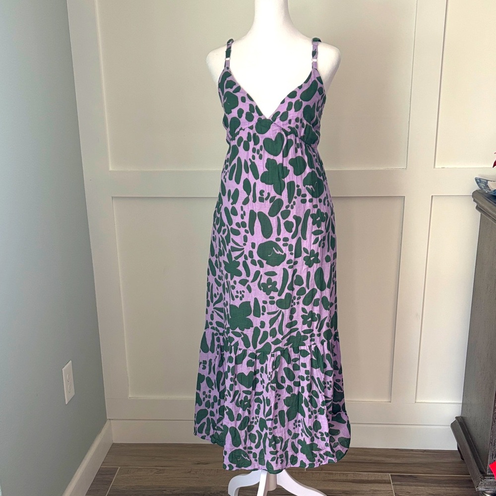 Gibson Purple and Green Maxi Dress NWT size XXS